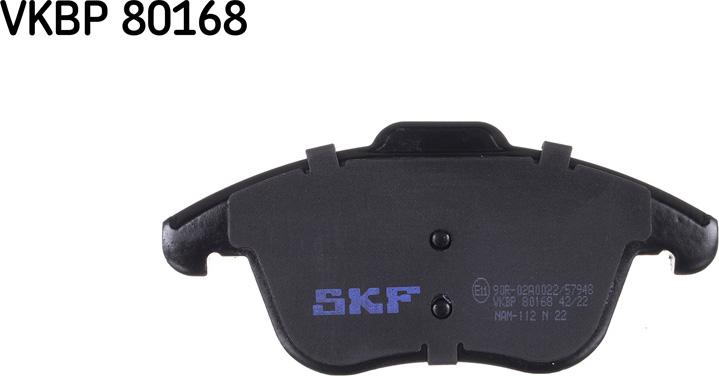 SKF VKBP 80168 - Тормозные колодки, дисковые, комплект parts5.com