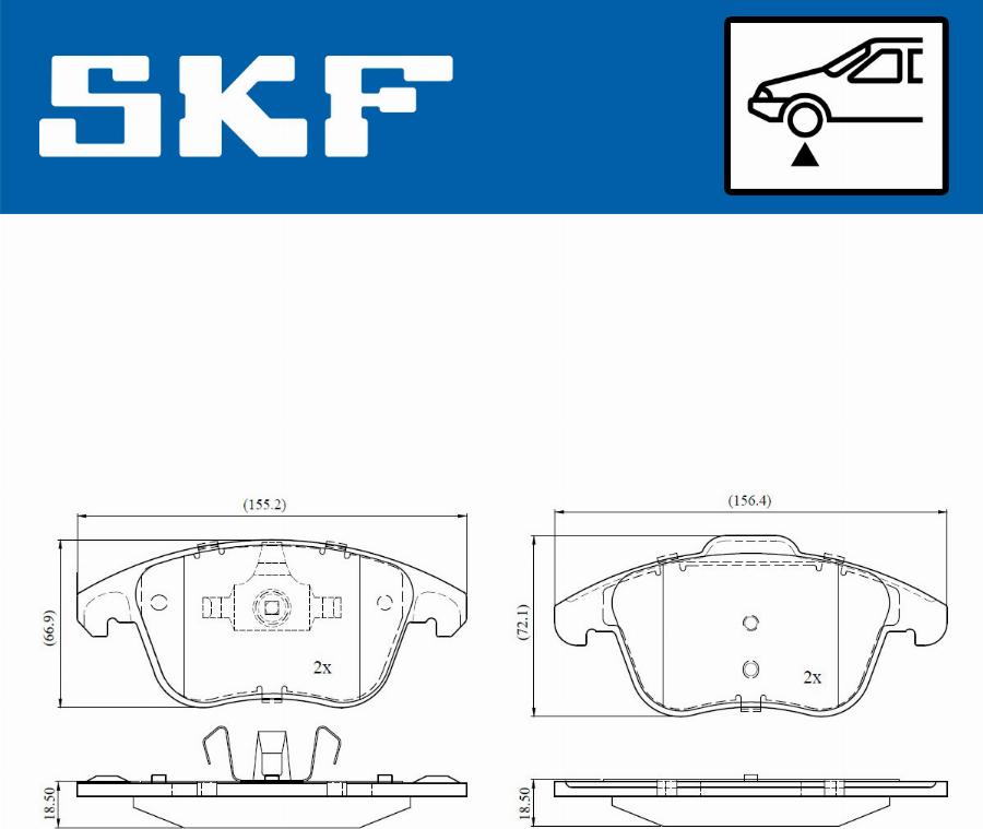 SKF VKBP 80168 - Тормозные колодки, дисковые, комплект parts5.com