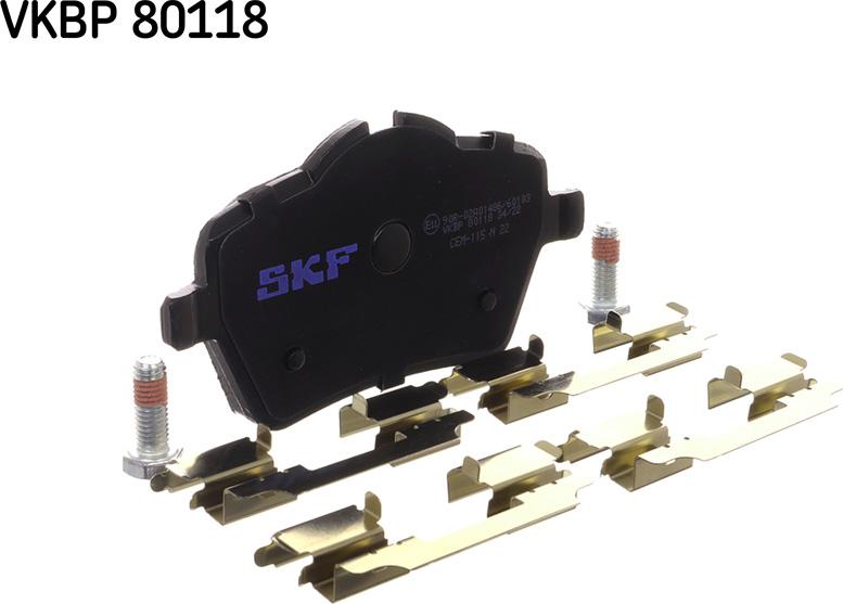 SKF VKBP 80118 - Тормозные колодки, дисковые, комплект parts5.com