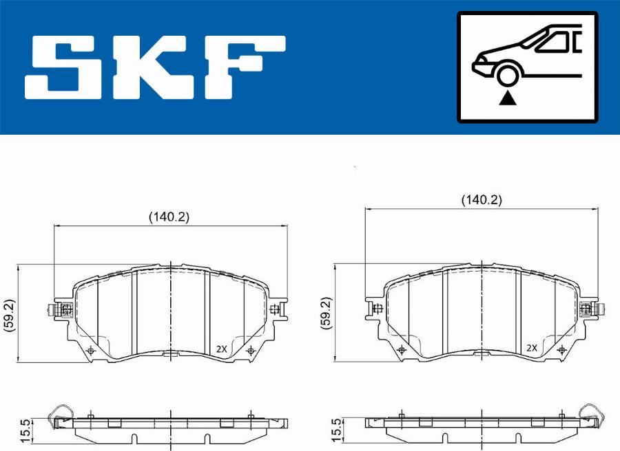 SKF VKBP 80394 A - Тормозные колодки, дисковые, комплект parts5.com