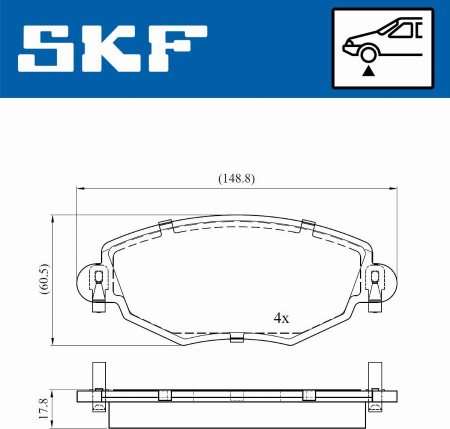 SKF VKBP 80390 - Тормозные колодки, дисковые, комплект parts5.com