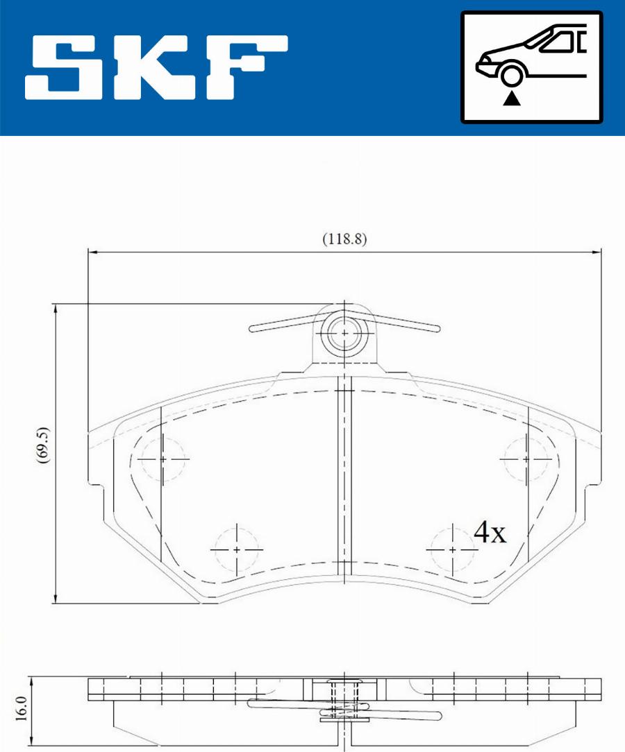 SKF VKBP 80350 - Тормозные колодки, дисковые, комплект parts5.com