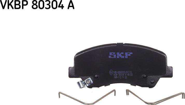 SKF VKBP 80304 A - Тормозные колодки, дисковые, комплект parts5.com