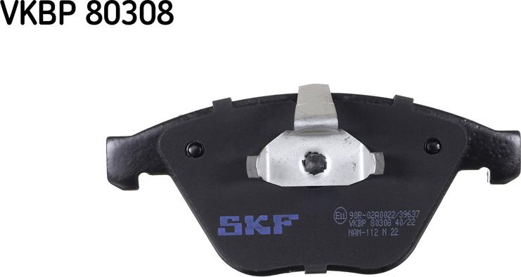 SKF VKBP 80308 - Тормозные колодки, дисковые, комплект parts5.com