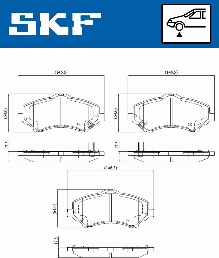 SKF VKBP 80334 A - Тормозные колодки, дисковые, комплект parts5.com