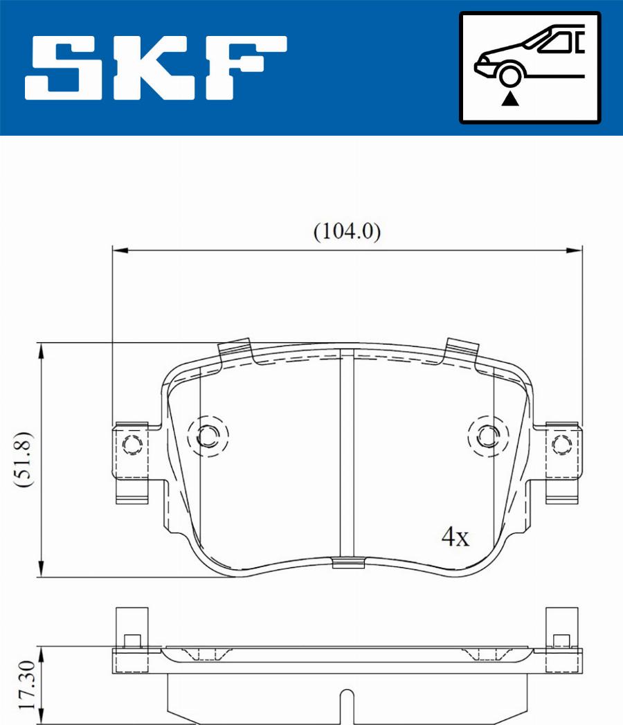 SKF VKBP 80324 - Тормозные колодки, дисковые, комплект parts5.com