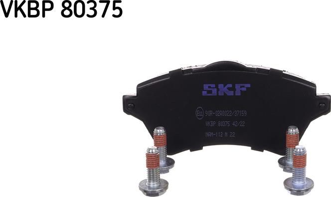 SKF VKBP 80375 - Тормозные колодки, дисковые, комплект parts5.com