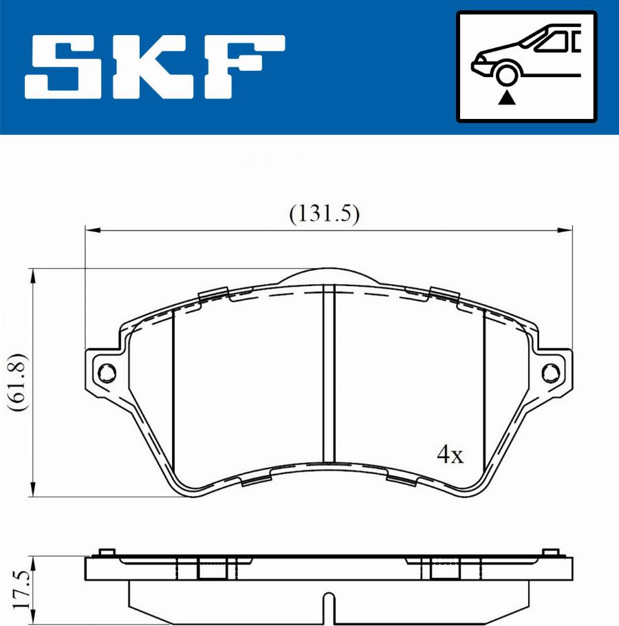 SKF VKBP 80375 - Тормозные колодки, дисковые, комплект parts5.com