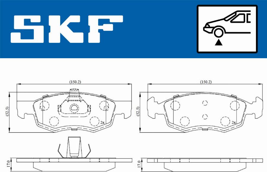 SKF VKBP 80294 - Тормозные колодки, дисковые, комплект parts5.com