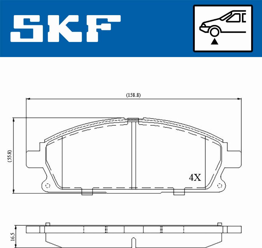 SKF VKBP 80296 - Тормозные колодки, дисковые, комплект parts5.com