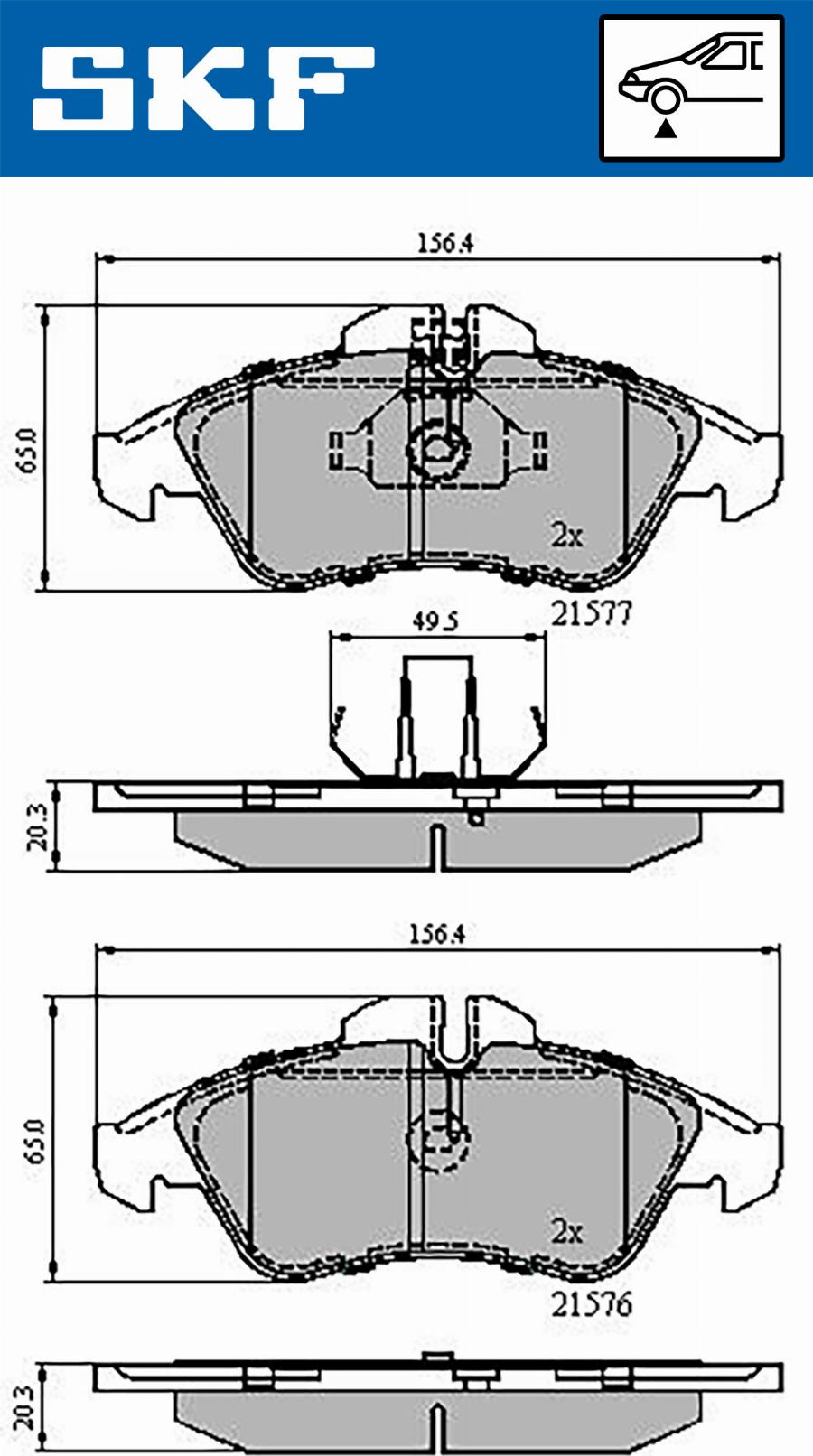 SKF VKBP 80254 - Тормозные колодки, дисковые, комплект parts5.com