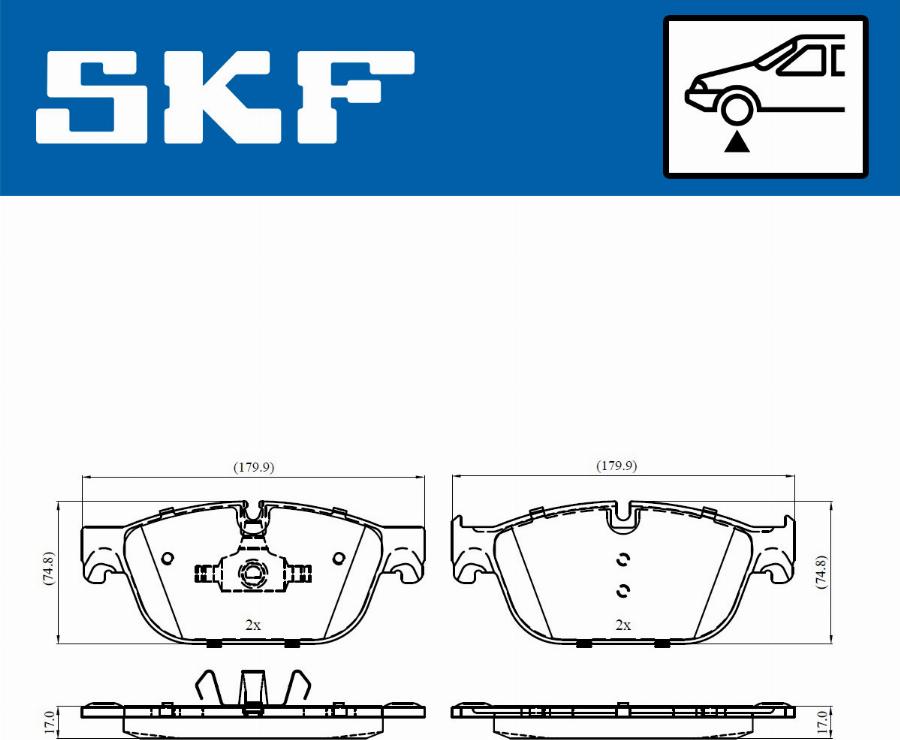 SKF VKBP 80269 E - Тормозные колодки, дисковые, комплект parts5.com