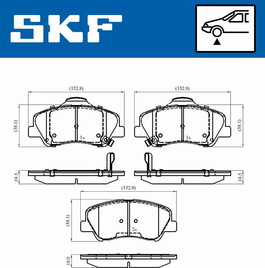 SKF VKBP 80268 A - Тормозные колодки, дисковые, комплект parts5.com