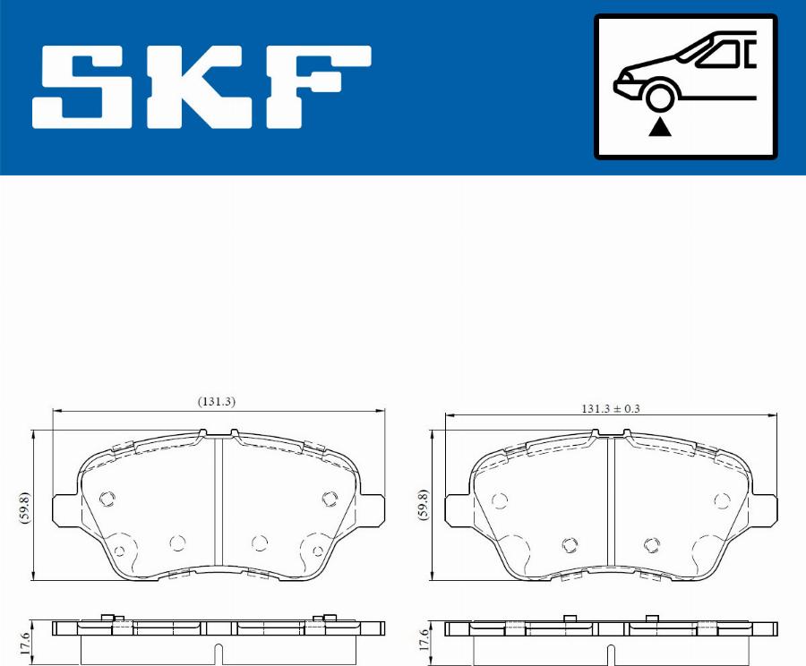 SKF VKBP 80202 - Тормозные колодки, дисковые, комплект parts5.com