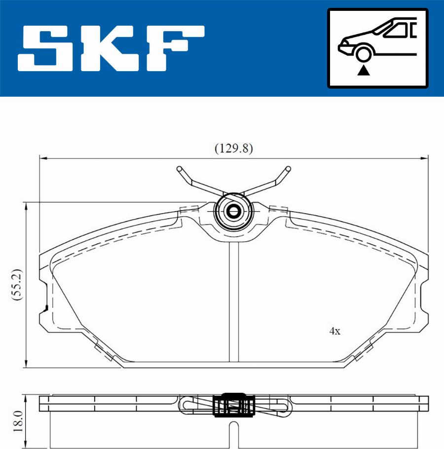 SKF VKBP 80211 - Тормозные колодки, дисковые, комплект parts5.com