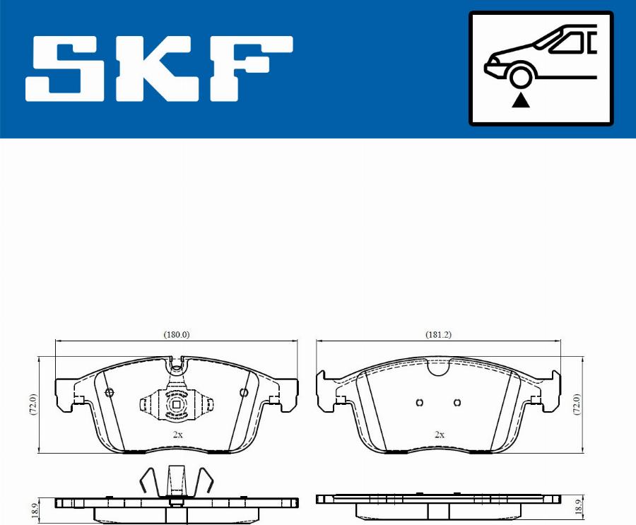 SKF VKBP 80285 - Тормозные колодки, дисковые, комплект parts5.com