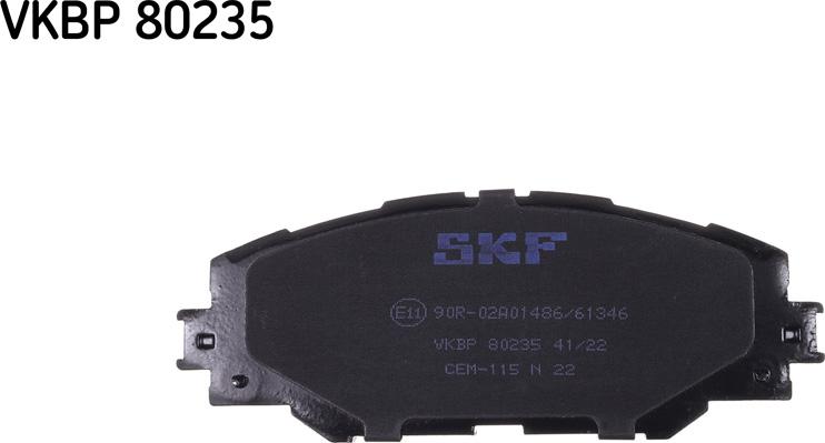 SKF VKBP 80235 - Тормозные колодки, дисковые, комплект parts5.com