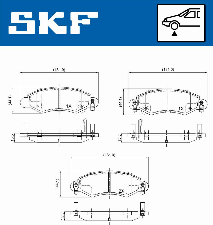 SKF VKBP 80223 A - Тормозные колодки, дисковые, комплект parts5.com