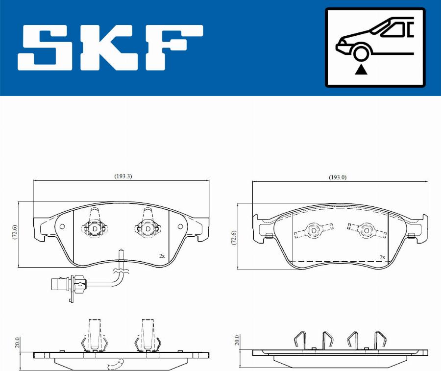 SKF VKBP 81045 E - Тормозные колодки, дисковые, комплект parts5.com