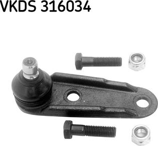 SKF VKDS 316034 - Шаровая опора, несущий / направляющий шарнир parts5.com