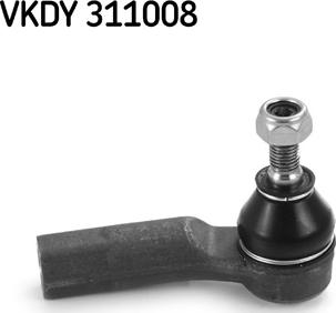 SKF VKDY 311008 - Наконечник рулевой тяги, шарнир parts5.com