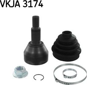 SKF VKJA 3174 - Шарнирный комплект, ШРУС, приводной вал parts5.com