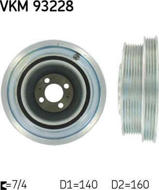 SKF VKM 93228 - Шкив коленчатого вала parts5.com