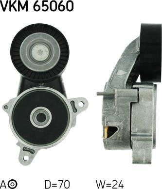 SKF VKM 65060 - Направляющий ролик, поликлиновый ремень parts5.com