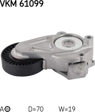 SKF VKM 61099 - Направляющий ролик, поликлиновый ремень parts5.com