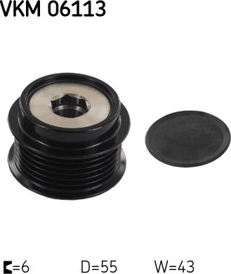 SKF VKM 06113 - Шкив генератора, муфта parts5.com