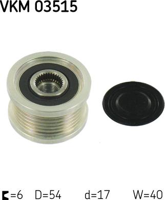 SKF VKM 03515 - Шкив генератора, муфта parts5.com