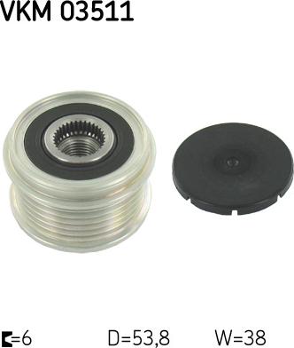 SKF VKM 03511 - Шкив генератора, муфта parts5.com