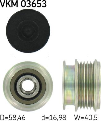 SKF VKM 03653 - Шкив генератора, муфта parts5.com