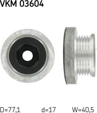 SKF VKM 03604 - Шкив генератора, муфта parts5.com