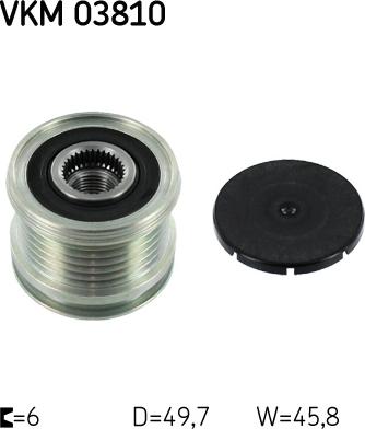 SKF VKM 03810 - Шкив генератора, муфта parts5.com