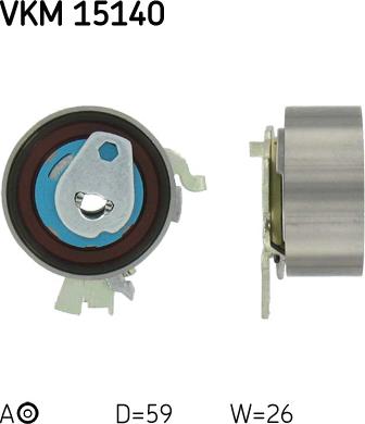 SKF VKM 15140 - Tensioner Pulley, timing belt parts5.com