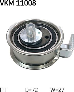 SKF VKM 11008 - Tensioner Pulley, timing belt parts5.com