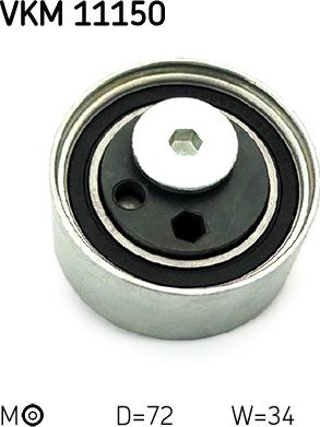 SKF VKM 11150 - Tensioner Pulley, timing belt parts5.com