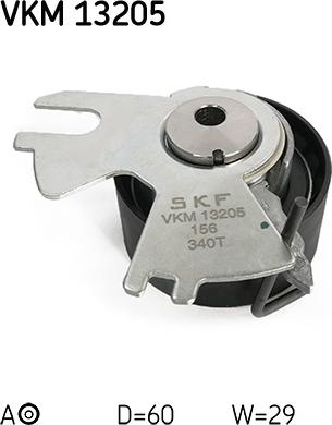 SKF VKM 13205 - Tensioner Pulley, timing belt parts5.com