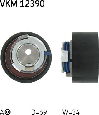 SKF VKM 12390 - Натяжной ролик, ремень ГРМ parts5.com