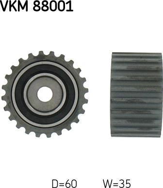 SKF VKM 88001 - Направляющий ролик, зубчатый ремень parts5.com