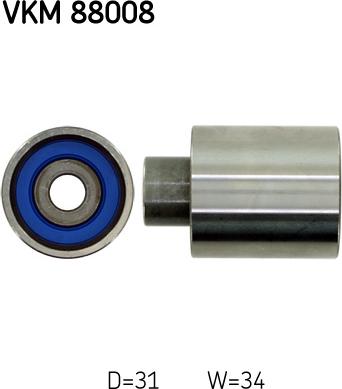 SKF VKM 88008 - Deflection / Guide Pulley, timing belt parts5.com