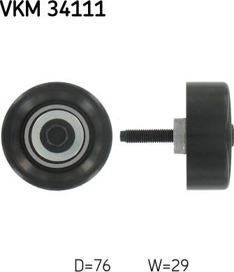 SKF VKM 34111 - Направляющий ролик, поликлиновый ремень parts5.com