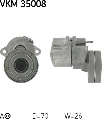 SKF VKM 35008 - Направляющий ролик, поликлиновый ремень parts5.com