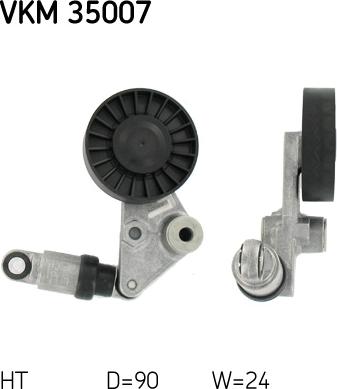 SKF VKM 35007 - Направляющий ролик, поликлиновый ремень parts5.com