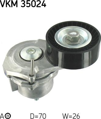 SKF VKM 35024 - Направляющий ролик, поликлиновый ремень parts5.com