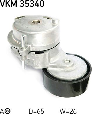 SKF VKM 35340 - Направляющий ролик, поликлиновый ремень parts5.com