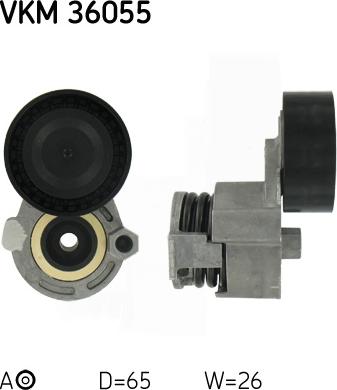 SKF VKM 36055 - Направляющий ролик, поликлиновый ремень parts5.com