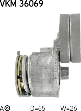 SKF VKM 36069 - Направляющий ролик, поликлиновый ремень parts5.com