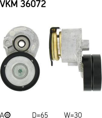 SKF VKM 36072 - Направляющий ролик, поликлиновый ремень parts5.com